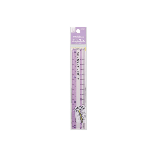 Kutsuwa Ruler, Squeaky Ruler, 6.3 inches (16 cm), Purple, Pack of 5 KB033PU-5P