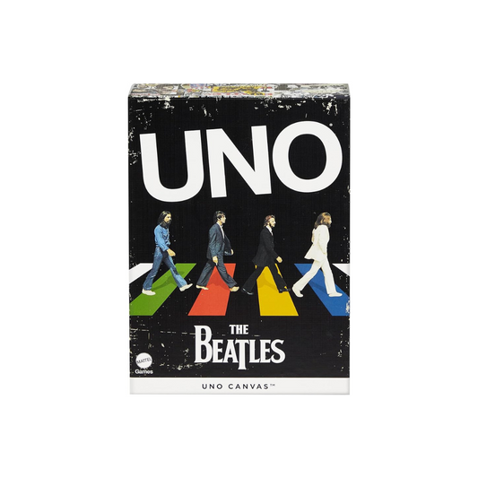 Mattel Game HYH42 UNO CANVAS The Beatles Game 7 Years Old and Up Card Games, 112 Pieces, For 2-10 Players, Black
