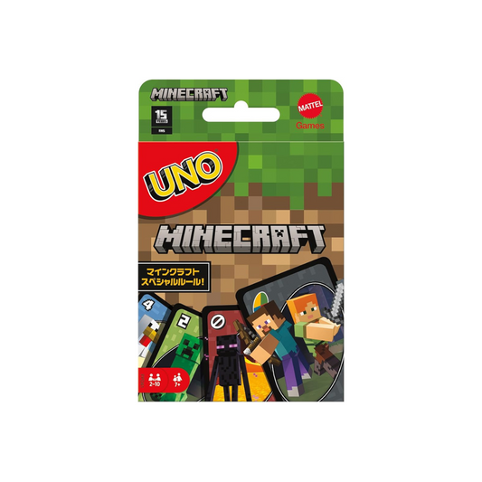 Mattel Game UNO Minecraft Game Party Supplies Educational Game Card Game 112 Cards 2-10 Players Ages 7 and Up Green FPD61