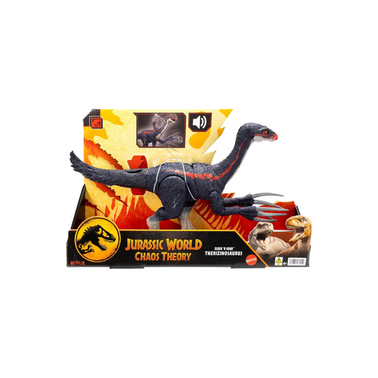Mattel Jurassic World JCG16 Battle Action! Terizinosaurus Children's Figure, Dinosaur Toy, Total Length: Approx. 16.5 inches (42 cm), 4 Years Old and Up Green