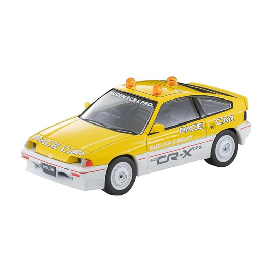 Tomica Limited Vintage Neo 1/64 LV-N318b Honda Ballard Sports CR-X MUGEN CR-X PRO Suzuka Circuit Pace Car Yellow/White Finished Product