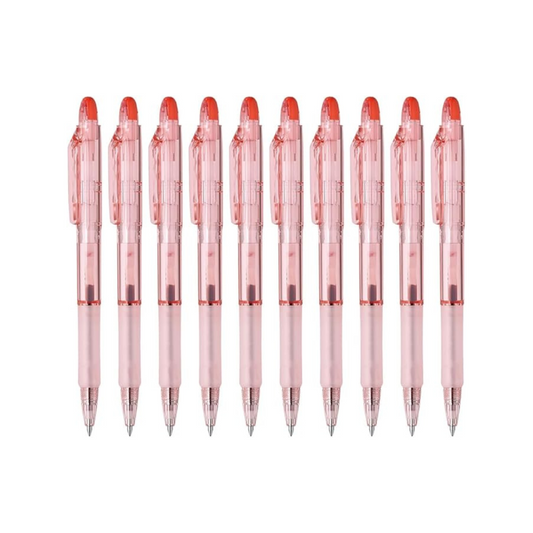 Zebra Ballpoint Pen Gym Knock with Bio Tube 0.7mm Sunrise Coral 10pcs B-BI-KRB-SC