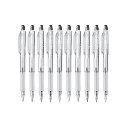 Zebra B-BI-KRB-WC Ballpoint Pen Gym Knock with Bio Tube, 0.7mm, Water Clear, 10pcs
