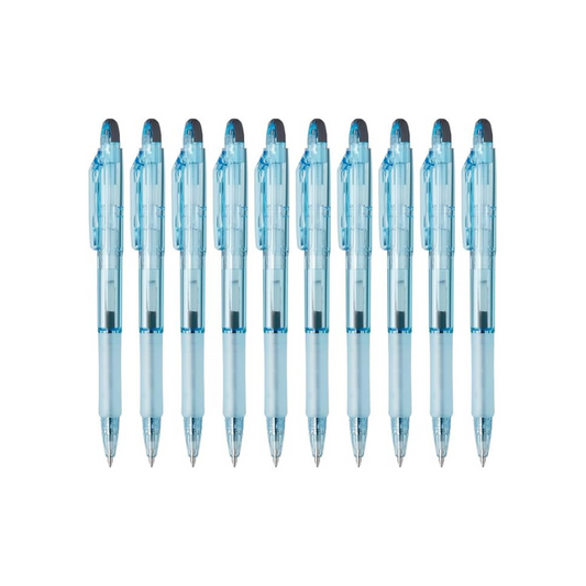 Zebra Ballpoint Pen Gym Knock Bio Tube 0.7mm Earth Blue 10pcs B-BI-KRB-EB