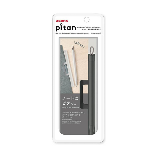 Zebra P-JJ115-BK Gel Ballpoint Pen Pitan 0.5mm with Note Holder, Black