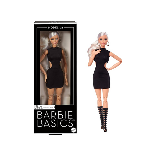 Barbie Basic Platinum Blonde Signature Black Theme Doll House Barbie Doll 6 Years Old and Up JBH71