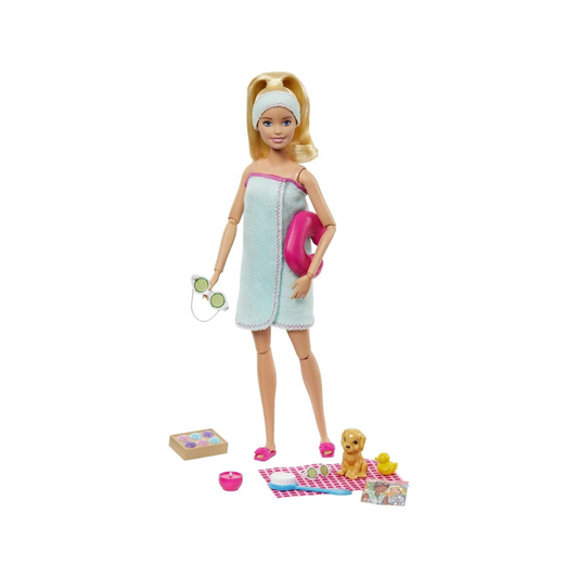 Barbie GJG55 Fashion & Beauty Barbie Spa Set, Dress Up Doll, Accessory