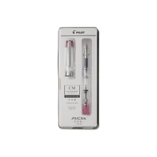 PILOT PFPR1TPCM Pen, Prera PRERA Fountain Pen, Color Discount, CM, Calligraphy, Transparent Pink