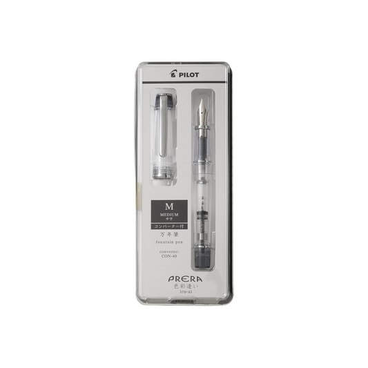 PILOT PFPR1TBM Prera PRERA Fountain Pen, Color Matching, Medium, Medium Point, Transparent Black