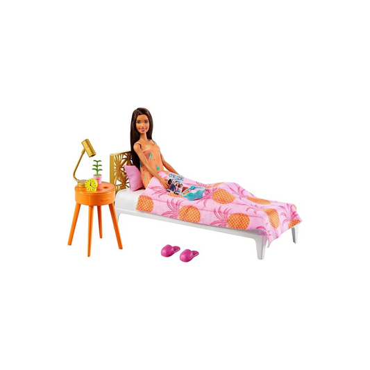 Barbie GRG86 Bed and Nightstand Set, Dress Up Doll, Accessory Set