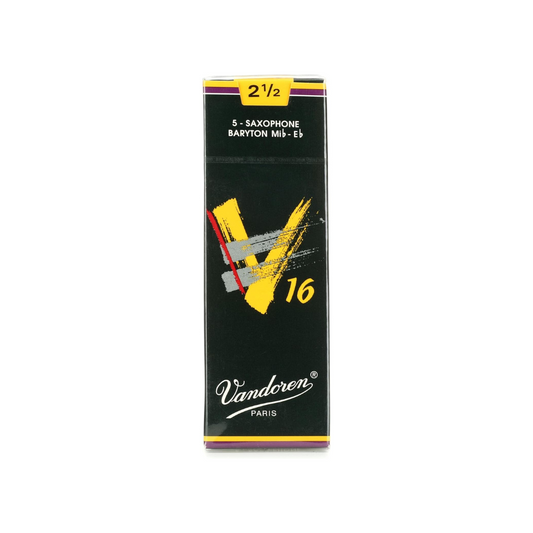 Vandoren Baritone Saxophone Reed V16 Hardness: 2-1/2 (Pack of 5)