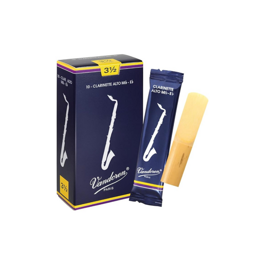 Vandoren Alto Clarinet Reeds, Traditional, Hardness: 3-1/2 (Pack of 10)