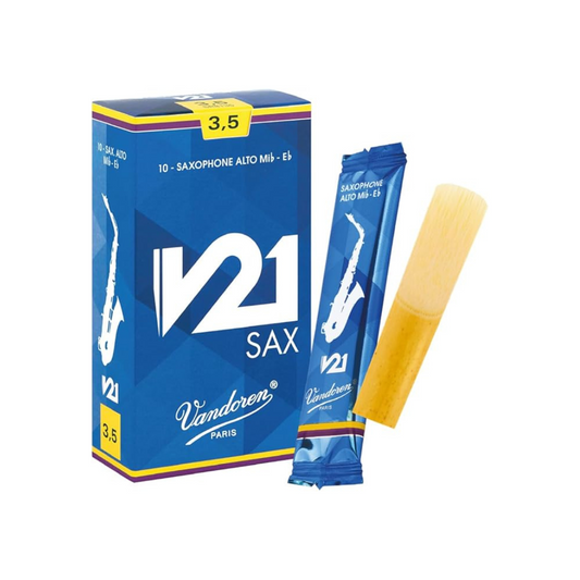 Vandoren Alto Saxophone Reeds V21 Hardness: 3-1/2 (10 pieces)