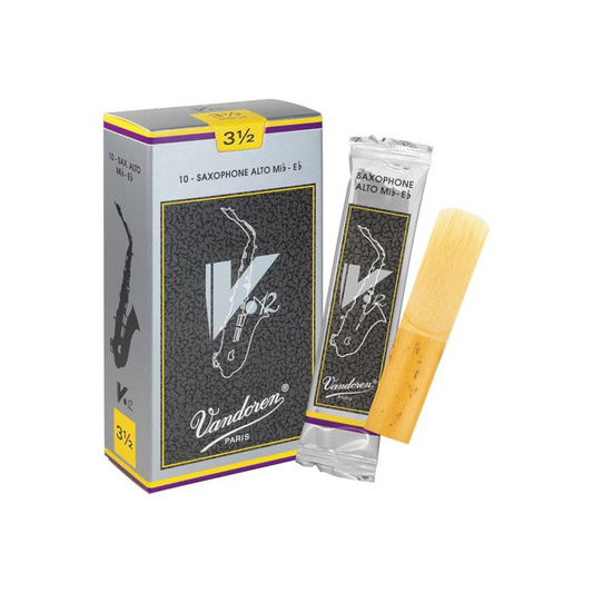 Vandoren Alto Saxophone Reeds V.12, Hardness: 3-1/2 (Pack of 10)