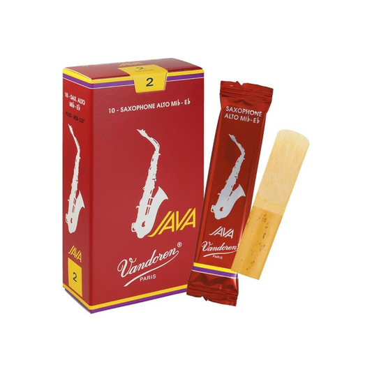 Vandoren Alto Saxophone Reeds Java Filed Red Cut Hardness: 2 (10 pieces)