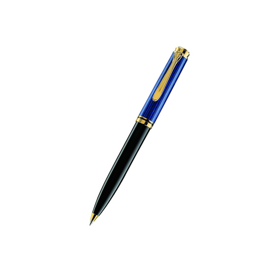 Pelikan Ballpoint Pen, Oil-Based, Blue Stripes, K800, Official Import