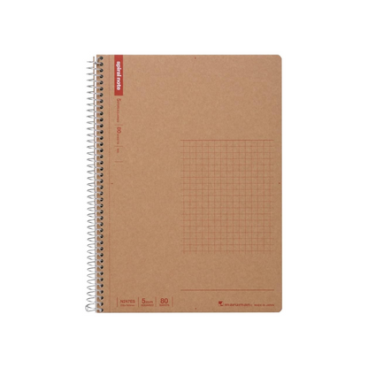 Maruman Notebook Ring Notebook 5mm Grid Basic A5 80 Sheets Set of 5 N247ES