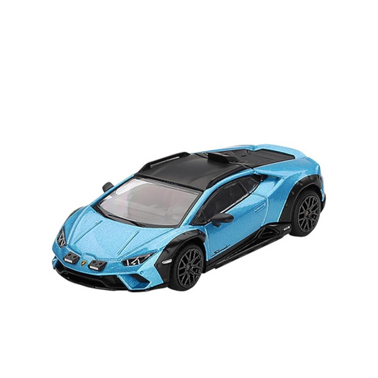 MINI GT 1/64 Lamborghini Huracan Stellato Blu Aegir (Blue) (Left Handle) Finished Product