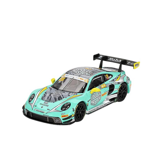 MINI GT 1/64 Porsche 911 GT3 R FIA GT World Cup 70th Anniversary 2023#28 Macau Grand Prix HubAuto Racing (Left Handle) Finished Product