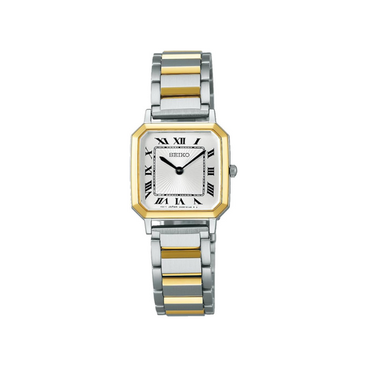 Seiko Selection Nano-Universe Collaboration Watch, Women's, Analog Quartz, Women's, Case Band: Silver & Yellow Gold / Dial: White, Bracelet Type
