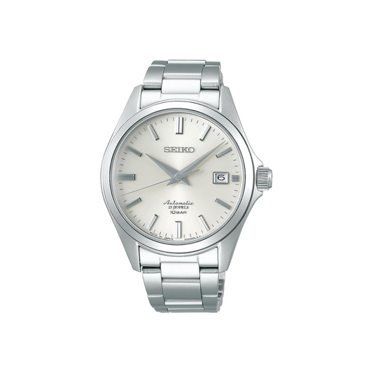 Seiko  Limited Model SZSB011 Men's Automatic Winding Wrist Watch Formal Dress Line Watch, Silver, Dial Color - Ivory