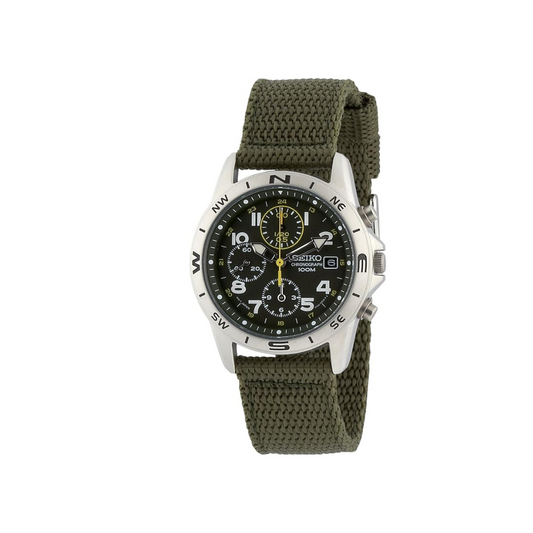 Seiko SND377R Men's Wristwatch, Re-imported, Overseas Model, khaki watch