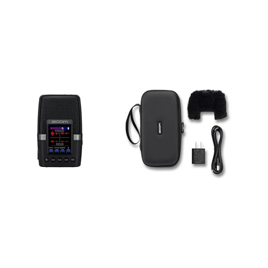 ZOOM Zoom H2essential Handy Recorder, Black, Black, 9 Types of Microphone Patterns, Front, Rear, Bi-Directional, 3 Types of Mono (Hypercar Dioid), Stereo 90°, Stereo 120° + Accessory Pack for APH-2e