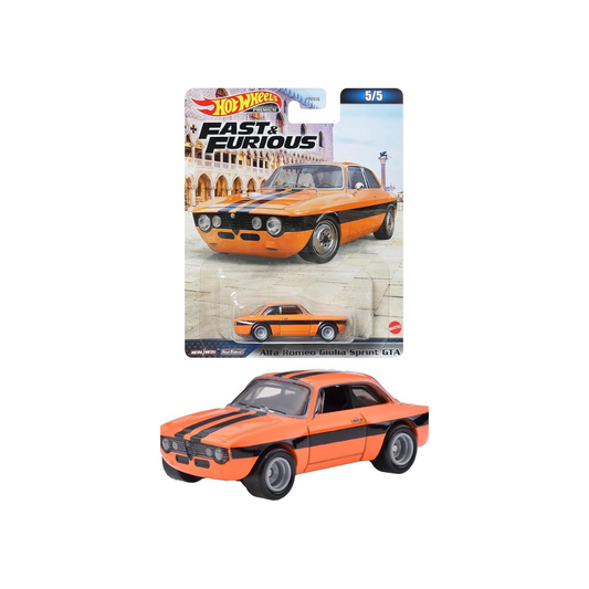 Hot Wheels HKD29 Fast and Furious - Alfa Romeo Julia Sprint GTA [3 Years Old and Up]