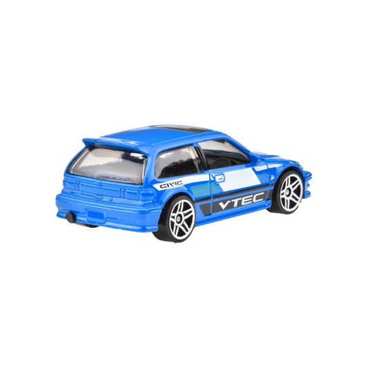 Hot Wheels JFN65 Basic Car 1990 Honda Civic EF Vehicle Toy Mini Car 3 Years Old Blue