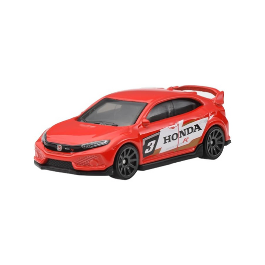 Hot Wheels JFN80 Basic Car 2018 Honda Civic Type R Vehicle Toy Mini Car 3 Years Old and Up Red