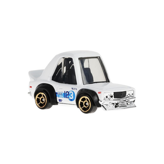 Hot Wheels HXR23 Basic Car, Mazda RX-3 Vehicle Toy, Mini Car, 3 Years Old and Up, White