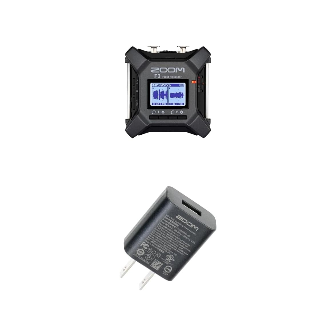 ZOOM F3 Field Recorder & AC Adapter Set
