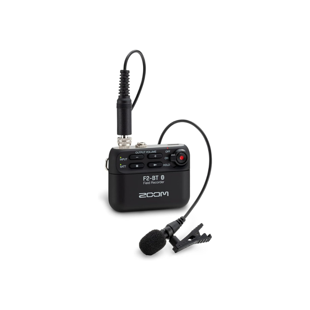 ZOOM F2-BT/B Zoom Field Recorder, 32-bit Float Bluetooth® Built-In Model, Black