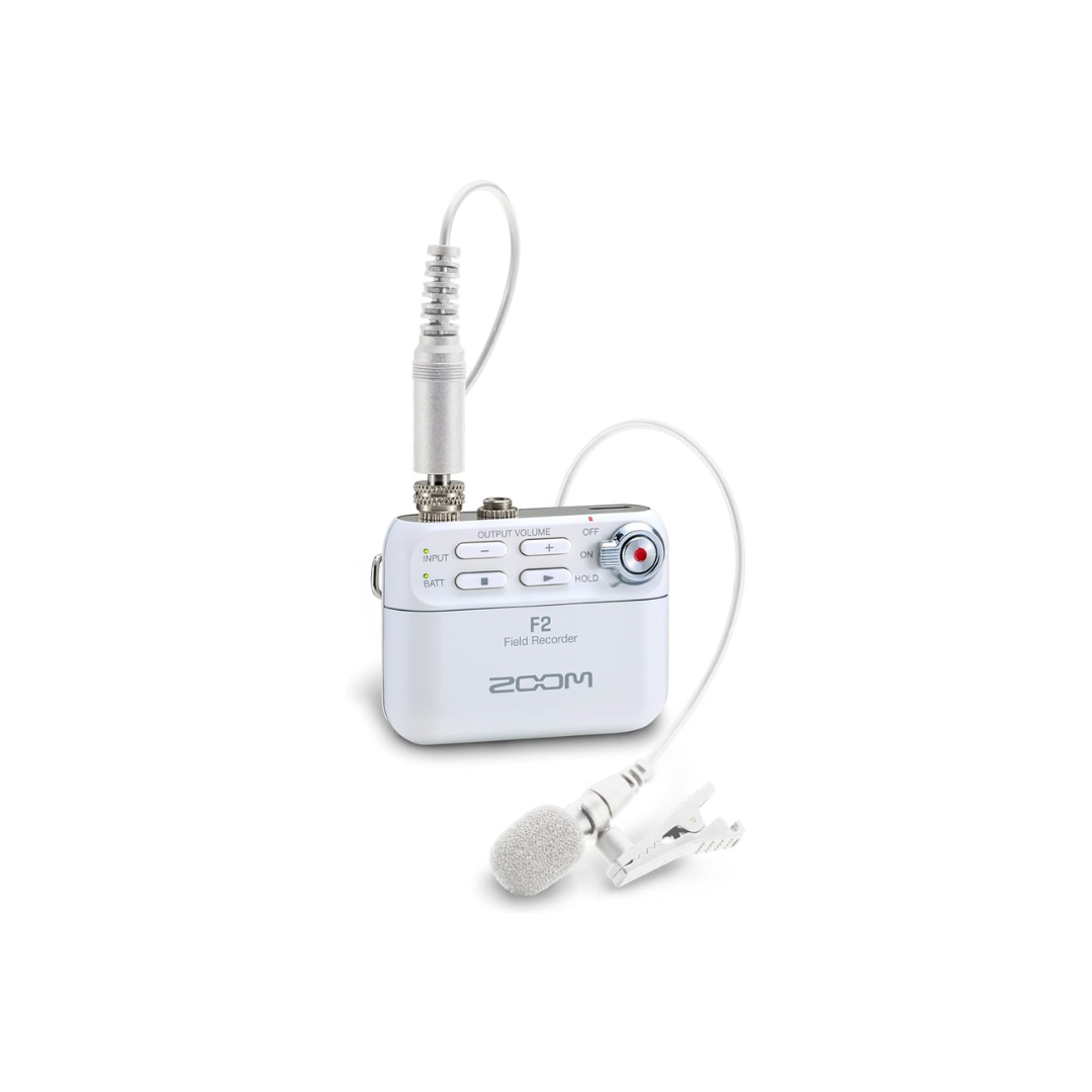 ZOOM F2/W Zoom Field Recorder, Compatible with 32-bit Float, White