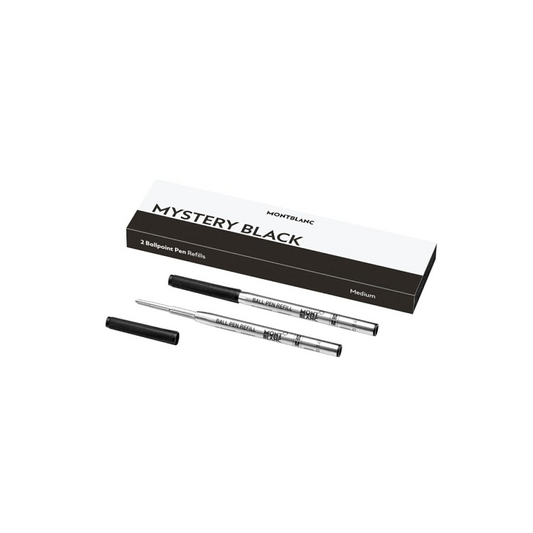 Montblanc Ballpoint Pen Refill, Medium, Box of 2, Mystery Black 116190 (128211) Montblanc Refill