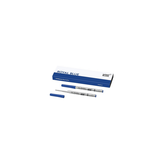 MONTBLANC 2 x  Ballpoint Pen Refills, Royal Blue (M) MB142293 Pacific Blue