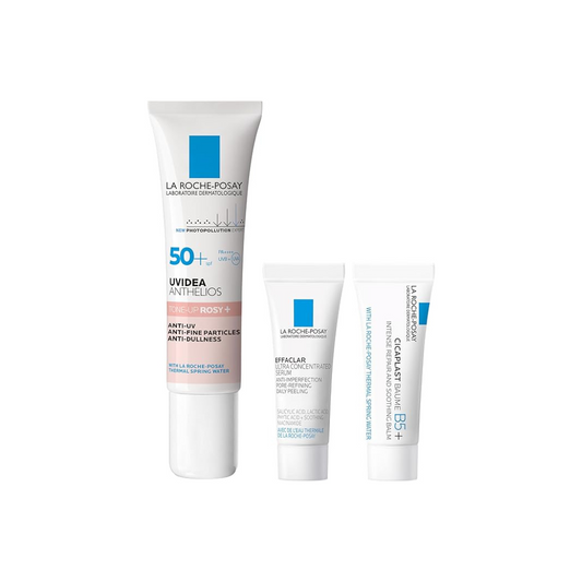 La Roche-Posay Tone Up Kit, Rose + UV Foundation, SPF50+, PA++++, Moisturizing, Sensitive Skin, Ruddy & Transparent, 1.2 fl oz (30 ml)