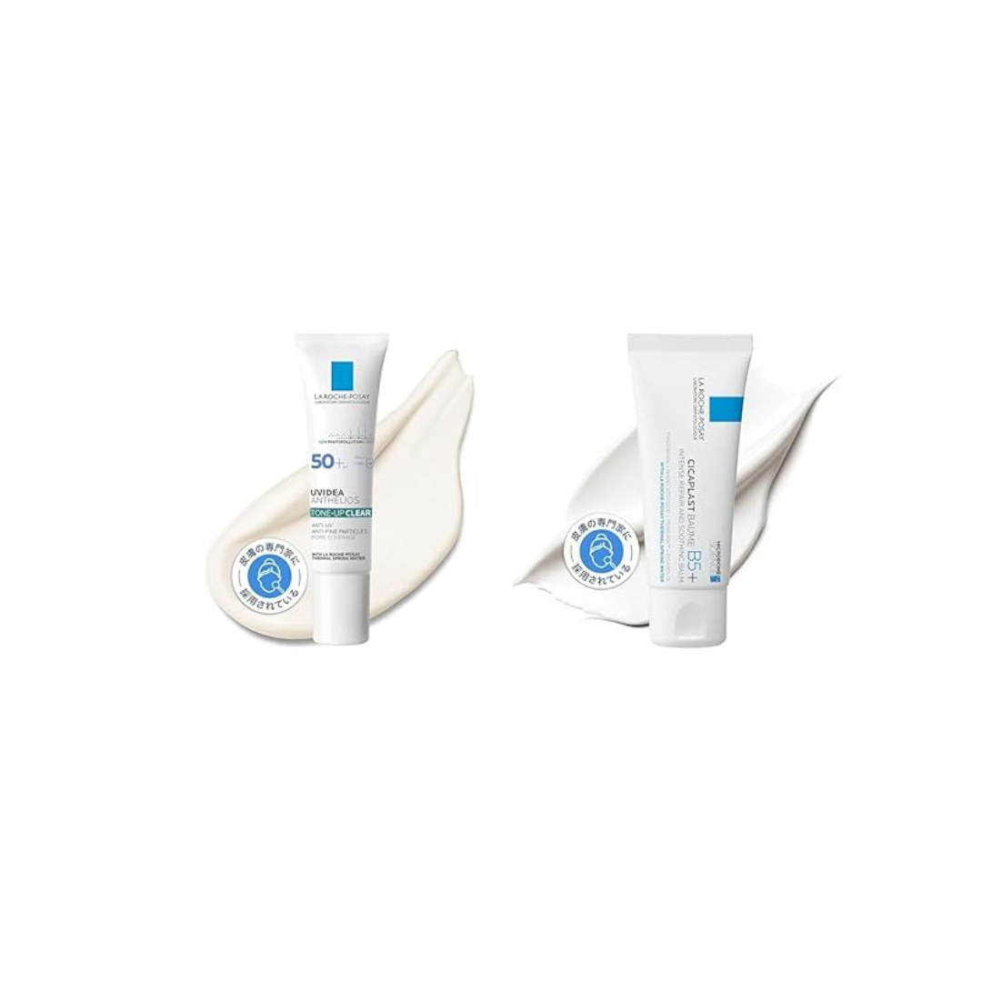 Sunscreen & Makeup Base UV Ideas XL Protective Tone Up Clear + [Moisturizing Cream] Deer Plast Repair Cream B7+