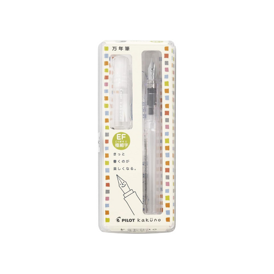 Kakuno Fountain Pen, Clear Stem, Extra Fine Point