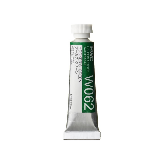 Holbein W062 Transparent Watercolor Paint, Hooker’s Green, 0.16 fl oz (5 ml) (No.2), 003062