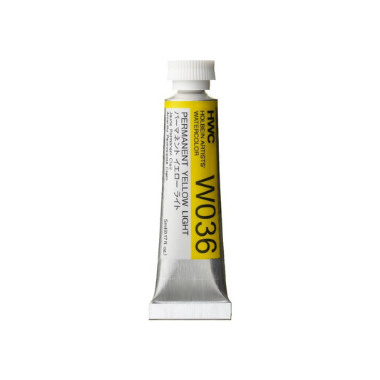 Holbein W036 Transparent Watercolor Paint, Permanent Yellow Light, 0.16 fl oz (5 ml) (No.2), 003036