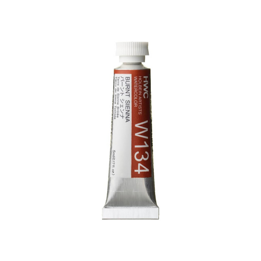 Holbein W134 Transparent Watercolor Paint, Burnt Sienna, 0.16 fl oz (5 ml) (No.2), 003134