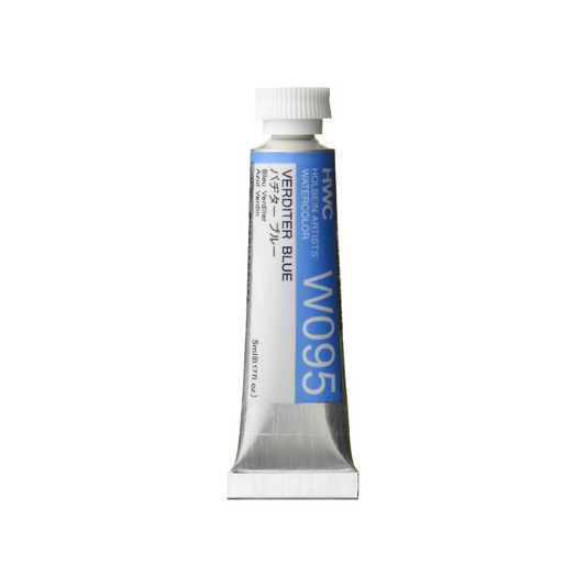 Holbein W095 Transparent Watercolor Paint, Verditer Blue, 0.16 fl oz (5 ml) (No.2), 003095