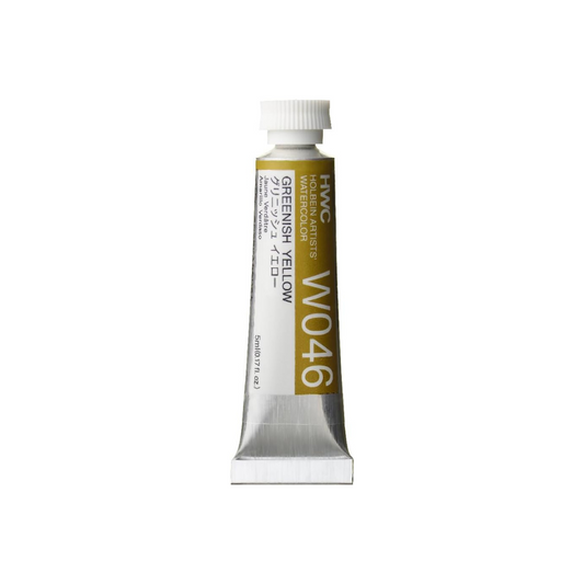 Holbein W046 Transparent Watercolor Paint, Greenish Yellow, 0.16 fl oz (5 ml) (No.2), 003046