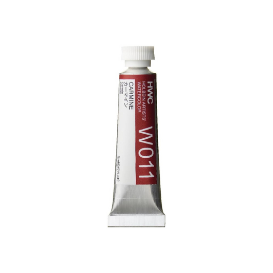 Holbein W011 Transparent Watercolor Paint, Carmine, 0.16 fl oz (5 ml) (No.2), 003011