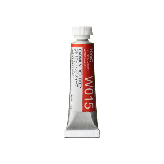 Holbein W015 Transparent Watercolor Paint, Cadmium Red Deep, 0.16 fl oz (5 ml) (No.2), 003015