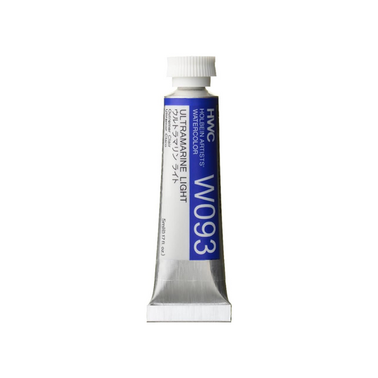 Holbein W093 Transparent Watercolor Paint, Ultramarine Light, 0.16 fl oz (5 ml) (No.2), 003093