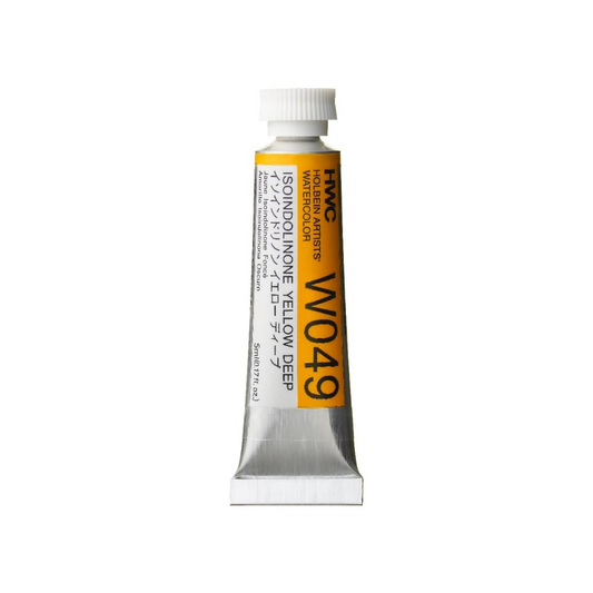 Holbein W049 Transparent Watercolor Paint, Isoindolinone Yellow Deep, 0.16 fl oz (5 ml) (No. 2), 003049