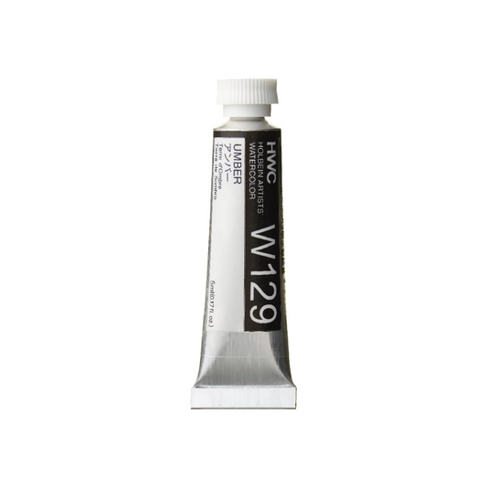 Holbein W129 Transparent Watercolor Paint, Amber, 0.16 fl oz (5 ml) (No.2), 003 W 129