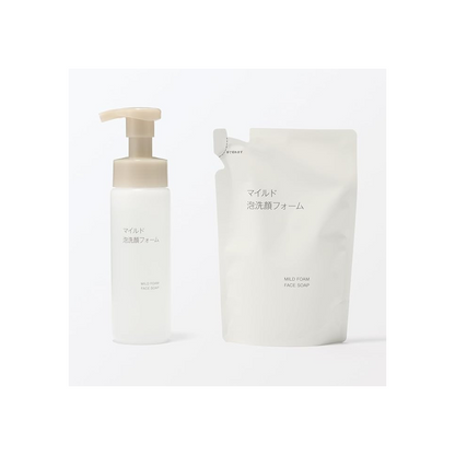 MUJI 83941130 Mild Foam Facial Wash Foam (Refill), 6.1 fl oz (180 ml)